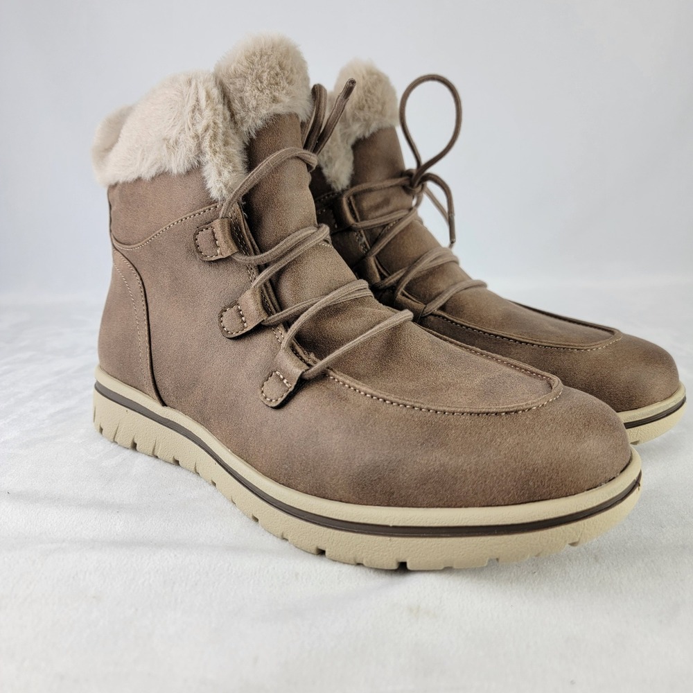 Cliffs by White Mountain Harisson Stone Faux Fur Ankle Boots C36100-908 Women 11